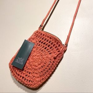 NWT Crochet Small zippered Crossbody